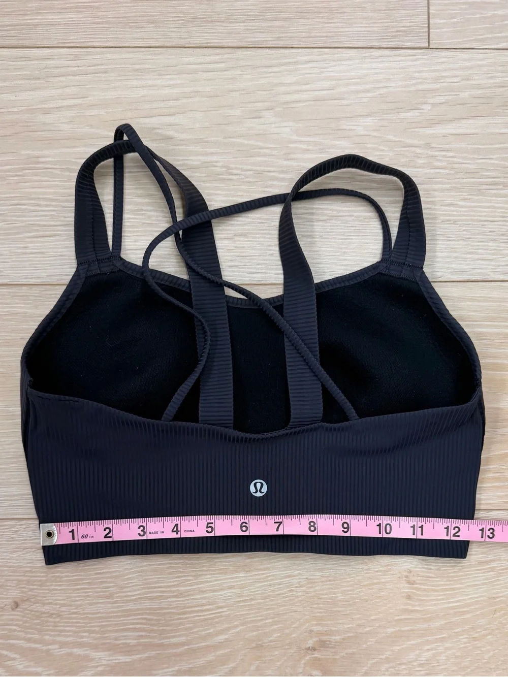 lululemon athletica charcoal Strappy Sports Bra - Supportive Cross-Back